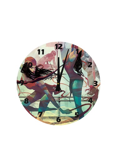 Ti-play Dansa Hazırlık 30x30cm Akrilik Dekoratif Modern Duvar Saati ÇOk Renkli