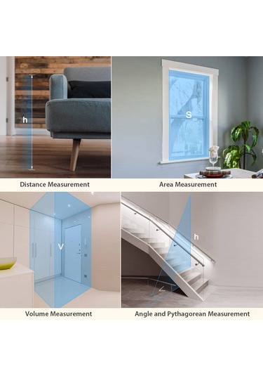 Reedark Duka Ls-p Aluminyum Kasa Lazer Ölçer, 40 Metre Mesafe, 1mm Hassasiyet, 11 Fonksiyon Alan, Hacim, Pisagor , Usb Şarjlı 200mah Batarya