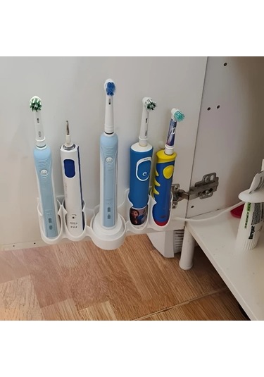Willowhaven Beyaz Diş Fırçası Askısı 4lü Set Şarj İstasyonlu Delmeksiz Duvar Askısı Beyaz