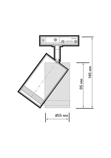Jazzway Gu10 Ampul İçin Raylı Tavan Aydınlatması 230590733 Siyah