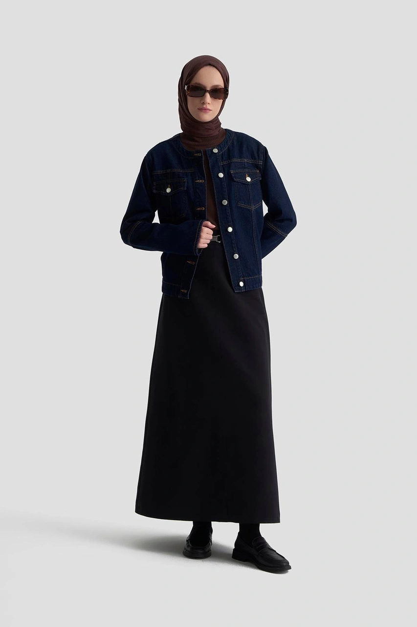 Armine Kemer Detaylı Etek 25k1915 Siyah Siyah