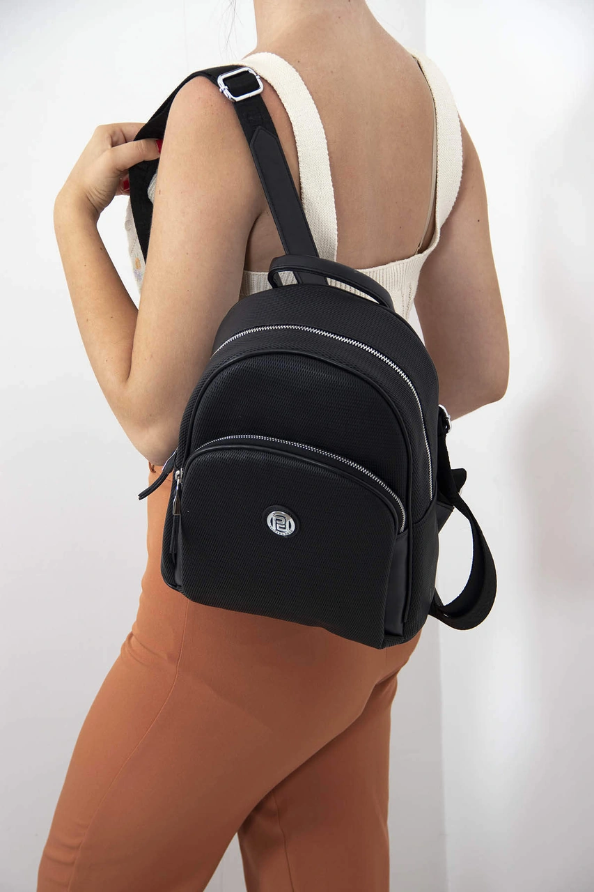 Silver Polo Kadın Sırt Çanta 1062 Siyah - Mat Siyah