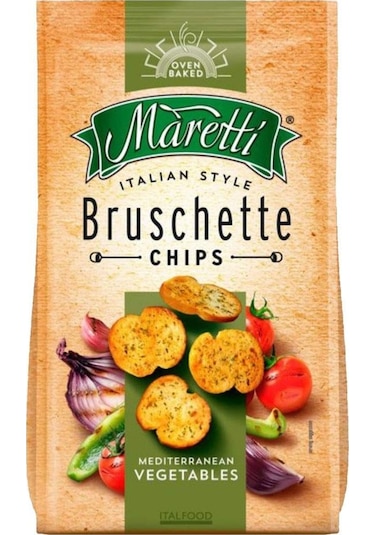 Maretti Bruschette Mediterranean Vegetables Akdeniz Sebzeleri Kızartılmış Ekmek Cips 70g