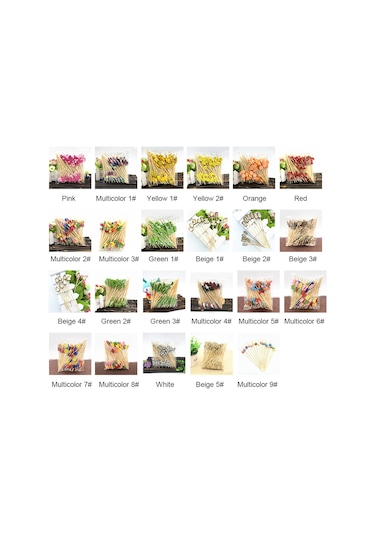 Youtek 100 Adet Bambü Meyve Çubuğu - Renkli Çilek Desenli, Kokteyl Ve Tatlı Servisi İçin Güvenli Ve Estetik Diğer