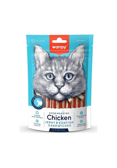 Wanpy Tavuklu & Morina Balıklı Kedi Ödülü 80 G