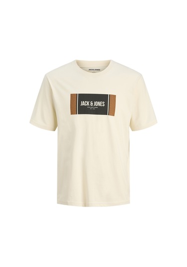 Erkek Gögüs Logo Baskili Tisört - Hayato - 12278508 Antique White