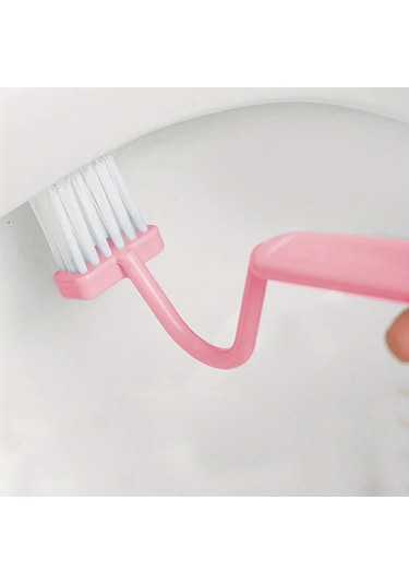 Chenkestoreone Yeşil V Şeklinde Klozet Fırçası Ölü Nokta Bırakmaz Duvara Asılır Banyo Aleti Yeşil