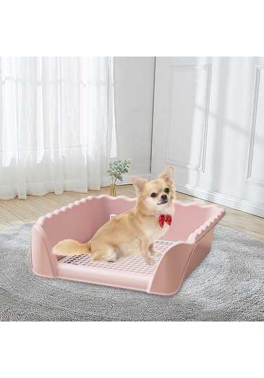 Homyl Köpek Tuvalet Taşınabilir Eğitim Lazımlık Pembe