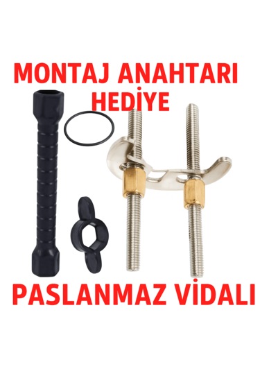 Çift Vidalı Batarya Ay Takımı + Somun Sıkma Anahtarı Hediyeli ...