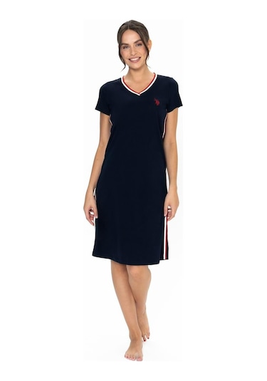 U.s. Polo Assn. 20007 Kadın V Yaka Kısa Kollu Günlük Gecelik Lacivert U.s. Polo Assn. 20007 Kadın V Yaka Kısa Kollu Günlük Gecelik Lacivert