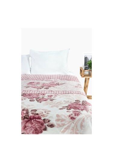 Sarar Battaniye Sarar Çift Kişilik Battaniye Rosrey Gül Kurusu Pudra