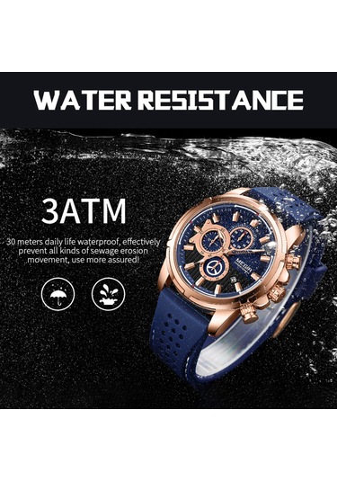 Megir 2101 İş Quartz Spor Erkek İzle 3atm Su Geçirmez Büyük Kadran Geniş Yüzlü Kol Saati Mikrosaniye Saniye Dakika Kronograf Alt Kadranlar Takvim Saat Erkekler İçin Silikon Kayış İle Çok Renkli