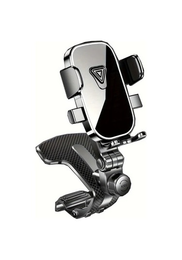 Primepickings 360 Derece Dönebilir Çok Fonksiyonlu Black Araç İçi Telefon Tutucu Titreşim Önleyici Karbon Fiber