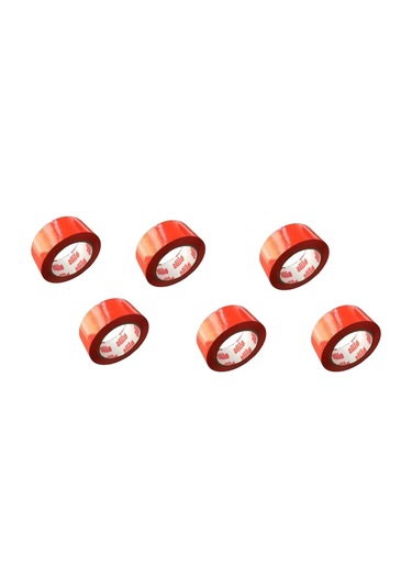 Renkli Koli Bantı 45x100 Metre Kırmızı 6 Lı Paket 1 - 6