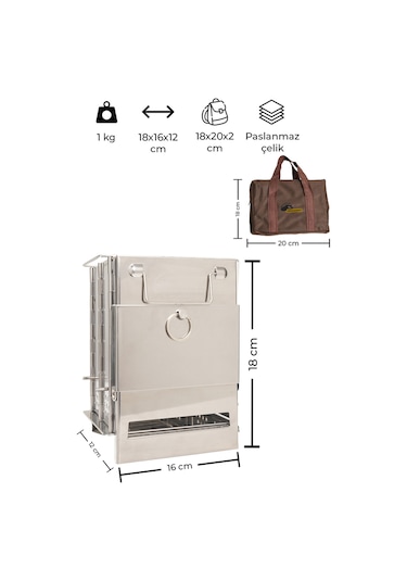 Urban Badger Muspel Katlanır Kamp Mangalı