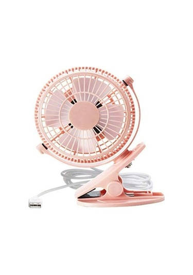 Mini Usb Klip Ve Masa Kişisel Fanı, Sessiz Çalışma, Masa Fanı, Mini Fan, Masa Fanı,4 Inç 2 Hızlı Taşınabilir Soğutma Fanı, 360 Fan Qkıc1x Pembe
