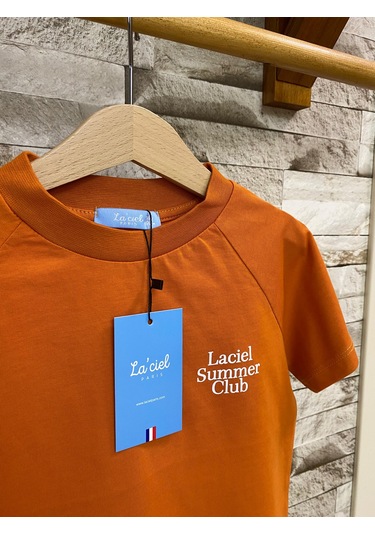 Laciel Paris Summer Clup Oversize Çocuk Tişört Turuncu