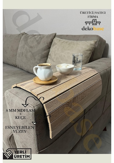 Meşe 4 Adet Çok Amaçlı Koltuk Kenar Sehpası, Supla, Yemek Servis Altlığı Meşe