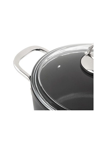 Nehir Titanium Siyah 26 Cm Karnıyarık Tencere