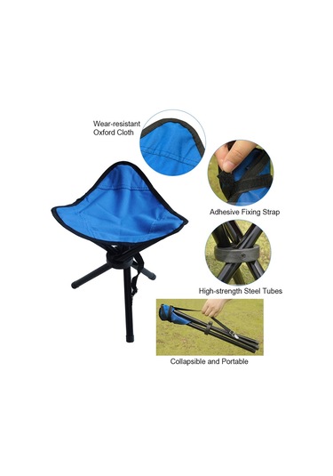 Balıkçı Taburesi Katlanabilir Tabure Mavi