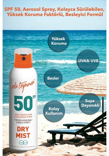 Eda Taşpınar Yüksek Korumalı Güneş Spreyi SPF50+ 200 ML
