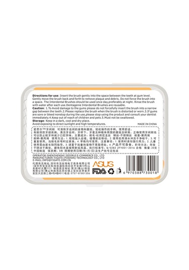 Wezone L Şekilli Diş Arası Fırçası - 20'li Paket, Hassas Diş Eti Temizliği İçin 0.6mm Pembe Fırça