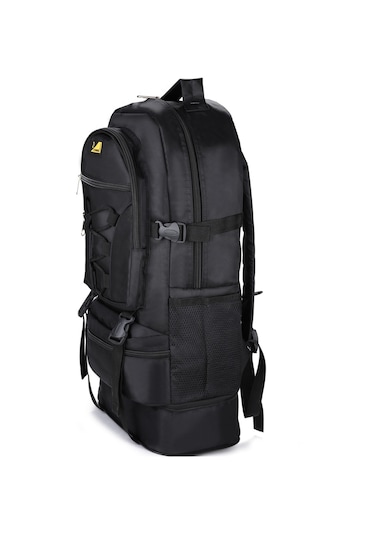 Strong Büyük Boy Körüklü Sırt Çantası, Dağcı Kamp Sırt Çantası Str01 Siyah