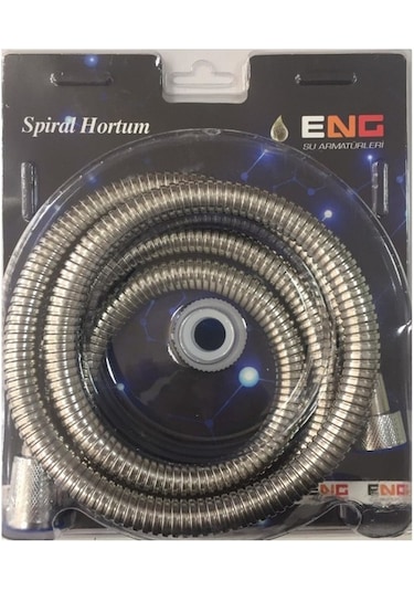 Eng Spiral Duş Hortumu Takım Gümüş