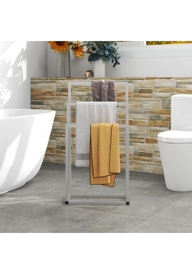 Üçlü Metal Krom Havlu Askılığı Krom