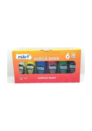 Miart Akrilik Boya 59 Ml 6'lı Set Renkli