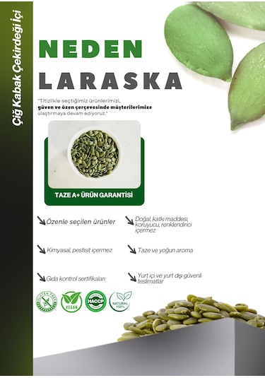 Laraska Kabak Çekirdeği İçi Çiğ 1 KG