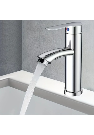 Chuangyinshop 1pc Paslanmaz Çelik Tek Delikli Chrome Kaplama Seramik Vanalı Banyo Bataryası 23 Ve 62 Inch Diğer