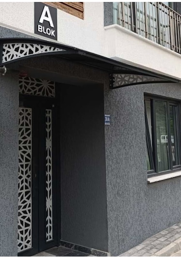 Azalea Alüminyum Kapı Üstü Pratik Sundurma 150x105 Cm Antrasit Gri Antrasit Gri