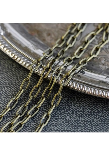 Kafebizu Dekoratif Zincir 2 M Antik Bronz 9.5x4.5x1 Mm 134261895