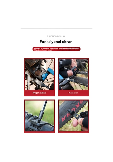 Yeni Yükseltme 38 Bir Arada Çıkarılabilir Çok Fonksiyonlu Bisiklet Aracı Kombinasyonu