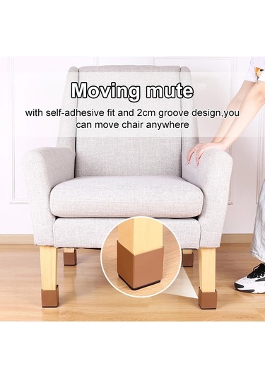 2 Adet / Takım Mobilya Karbon Çelik Wraparound Yükseltme Ayak Pedi, Stil: Kare 6x5cm Siyah Diğer