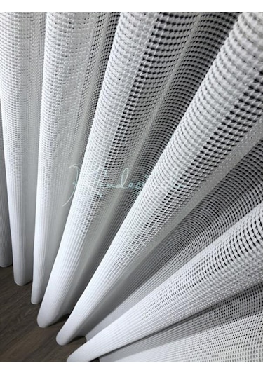 Tül Perde Brillant Makreme Desen 4 Farklı Renk Seçeneği Krem