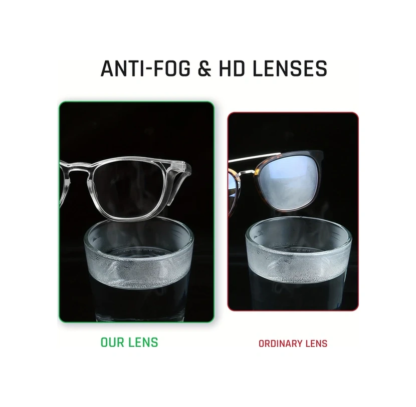 Willowhaven Siyah 1 Çift Şık Anti Fog Çizilmeye Dayanıklı Güvenlik Gözlüğü - Kadın Erkek İçin Koruyucu