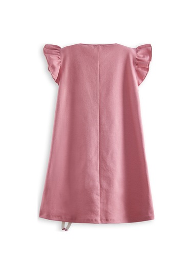 Denokids Lilycorn Kız Çocuk Pembe Yazlık Elbise Renkli Çok Renkli