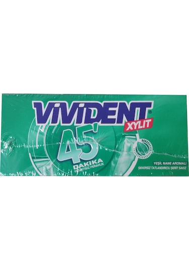 Vivident Xylit 45 Dakika Yeşil Nane Cüzdan Sakız 18 x 26 G