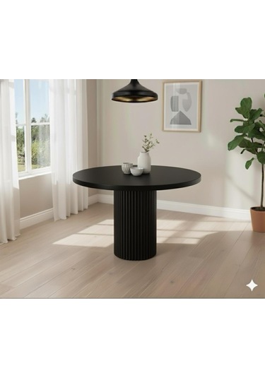 Verona Doğal Ahşap Yuvarlak Yemek Masası Takımı 4 Kişilik Modern Scandinavian Stil Siyah Siyah Verona Doğal Ahşap Yuvarlak Yemek Masası Takımı 4 Kişilik Modern Scandinavian Stil Siyah Siyah