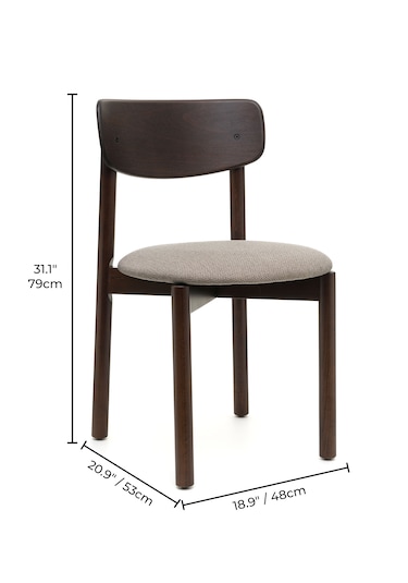 Keynote Ceviz Ahşap 6'lı Mutfak Salon Yemek Odası Sandalyesi