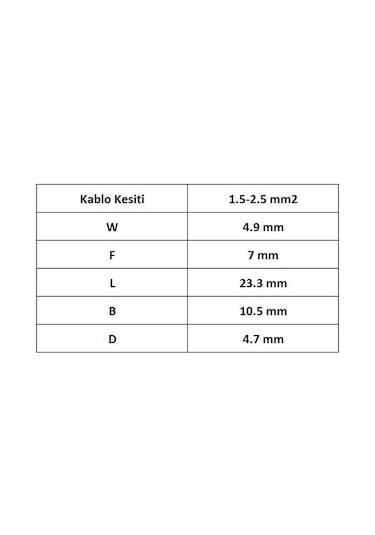 Gbd-2050 Dişi Terminal Izoleli Kablo Ucu 100 Adet