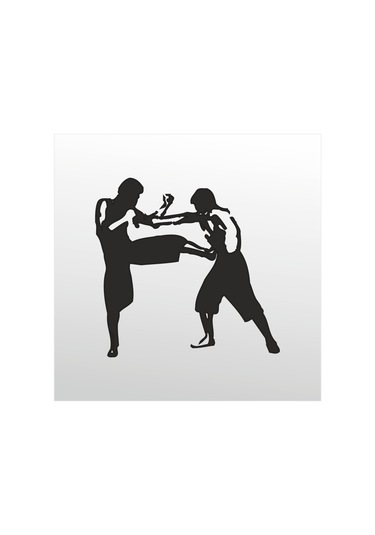 Folyo Sticker Dövüş 50cm Uzunluk Siyah