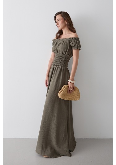 Çağla Büzgülü Elbise - 2002 Çağla
