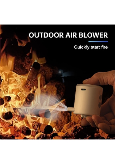 Xindoker Tomshoo Mini Dörtlü Fonksiyonlu Hava Pompa: Hava Çekici, Kamp Lambası Ve Blower - 1600mah Pil, 400lm Işık, Taşınabilir野营