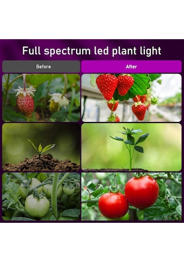 Geeroyoo Bitki Büyüme Lambası - 72 Led Tam Spektrum, 10w Güç, 180 Dönebilen Başlık, Ip42 Suya Dayanıklı, Saksı Aydınlatma Diğer