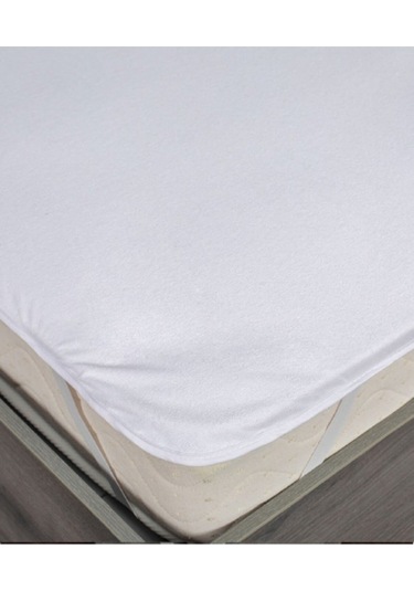 Bebesi Köşe Lastikli Sıvı Geçirmez Mikro Kumaş 70x130 Bebek Yatağı Koruyucu Alez Beyaz