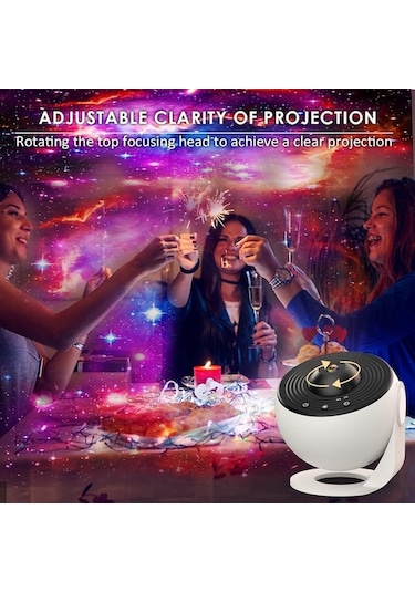 Didadodo Sones Galaxy Gece Lambası Yıldız Projektör Led Masa Lambası Çocuk, Yıldızlı Gece 2