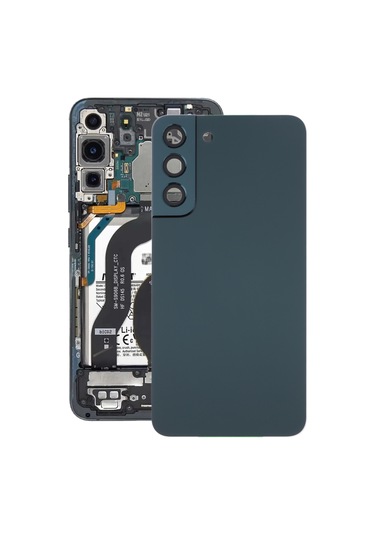 Samsung Galaxy Uyumlu S22 5g Sm-s906b İçin Kamera Lens Kapaklı Arka Kapak Yeşil Yeşil